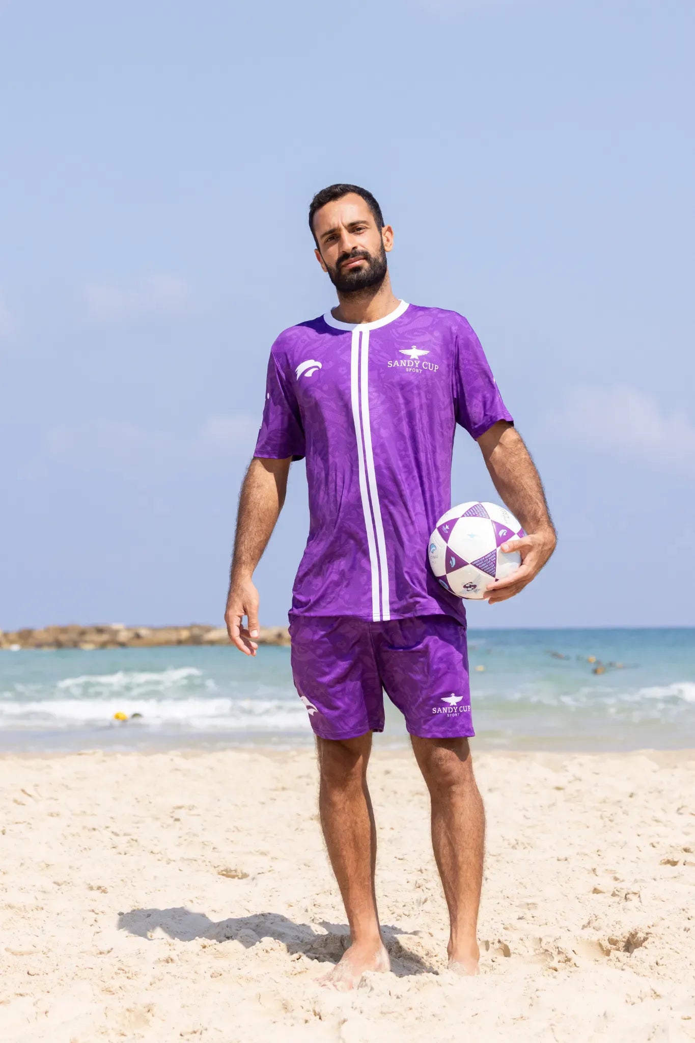 Sandy Above All, Purple and White