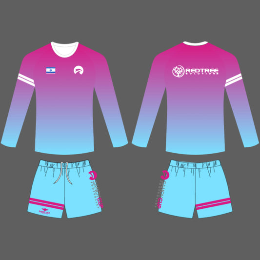 Sandy Pink & Aqua Long Sleeve