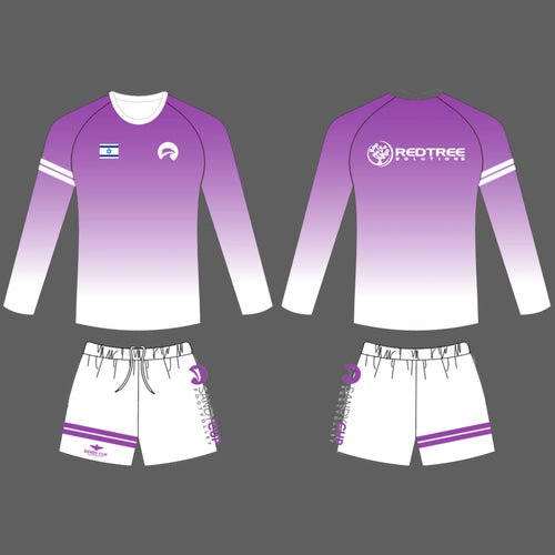 Sandy Purple & White Long Sleeve
