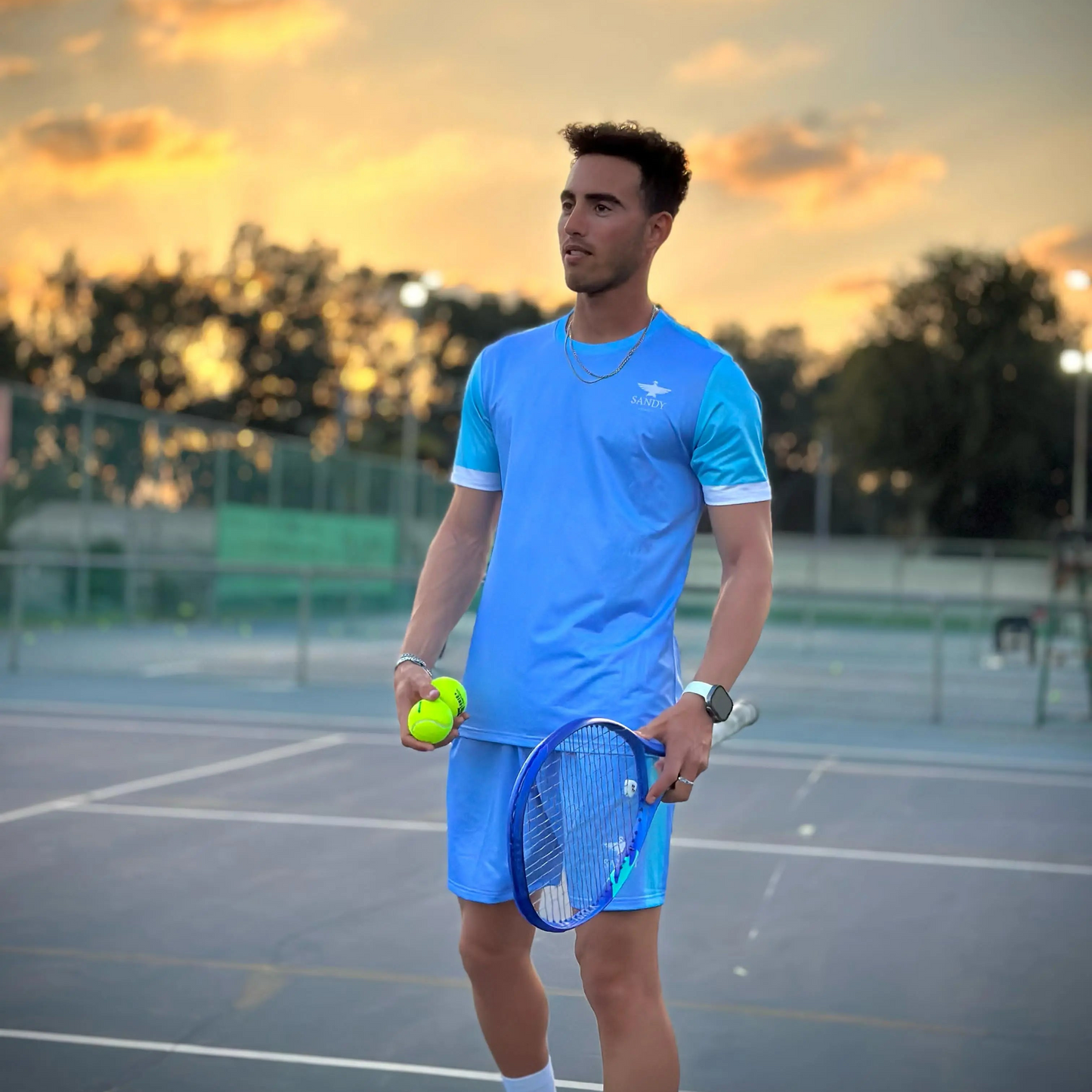 Sandy Tennis Deep Blue